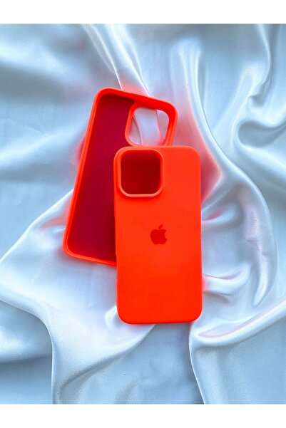 İphone 16 Pro Max Uyumlu İçi Kadife Lansman Premium Kılıf - Neon Turuncu