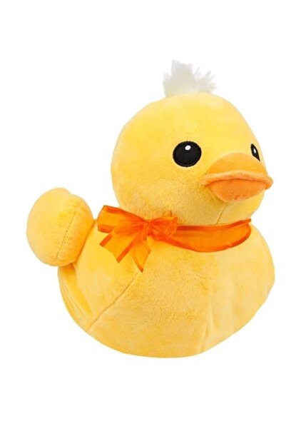 OEM Rață de pluș galbenă cu fundiță 30 cm