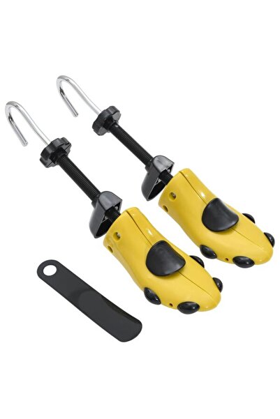 vidaxl Întinzătoare de pantofi cu corn, galben, EU 41-46, plastic