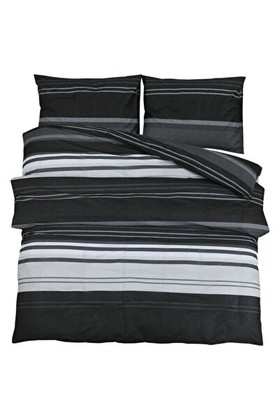 vidaxl Set husă de pilotă, negru și alb, 260 x 240 cm, bumbac