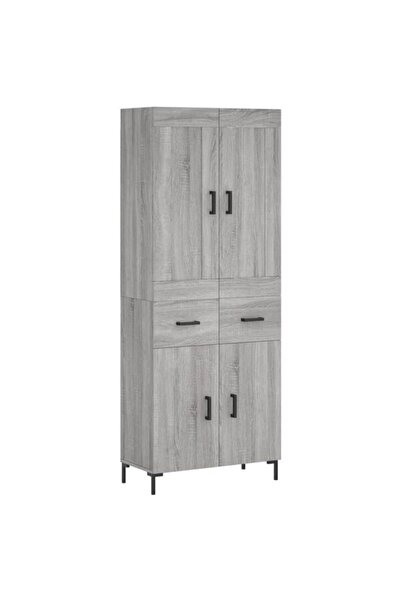 vidaxl Dulap înalt, Gri Sonoma, 69.5 x 34 x 180 cm, Lemn prelucrat