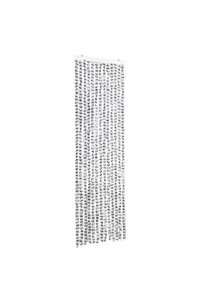 vidaxl Perdea anti-insecte, gri deschis și gri închis, 56 x 185 cm, șenilă