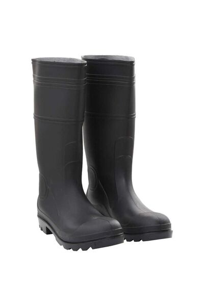vidaxl Cizme de ploaie, negre, PVC, mărimea 44