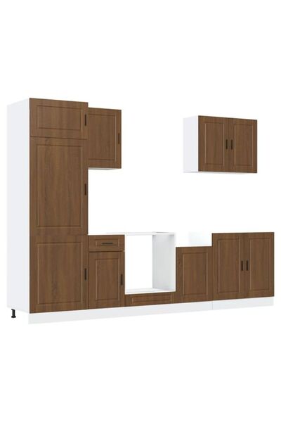 vidaxl Set de mobilier de bucătărie din 7 piese  "Porto " din lemn de stejar ...