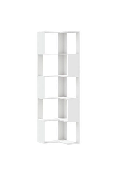 vidaxl Bibliotecă 5 niveluri alb 50x50x179cm lemn prelucrat