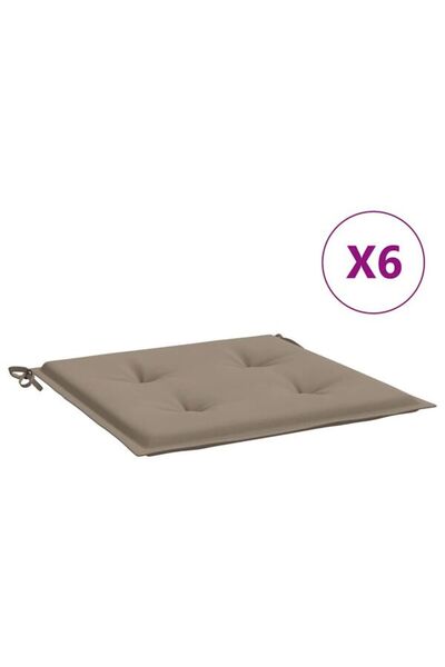 vidaxl Perne pentru scaune de grădină 6 buc. Gri taupe 40 x 40 x 4 cm Țesătur...