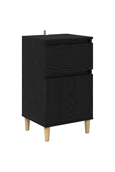 vidaxl Dulap de noapte Stejar Negru 40 x 35 x 70 cm Lemn compozit