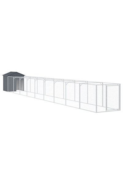 vidaxl Cușcă pentru câini cu acoperiș antracit 117 x 1017 x 123 cm din oțel g...