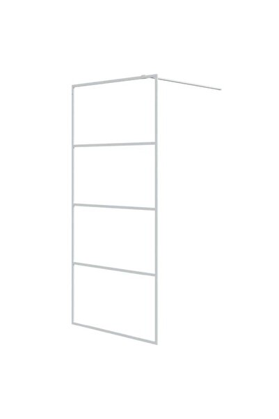 vidaxl Paravan de duș walk-in, alb, 90 x 195 cm, sticlă ESG transparentă