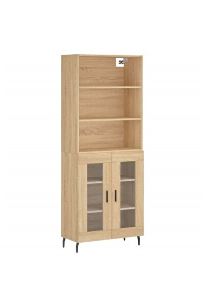 vidaxl Dulap înalt, stejar Sonoma, 69,5 x 34 x 180 cm, lemn prelucrat