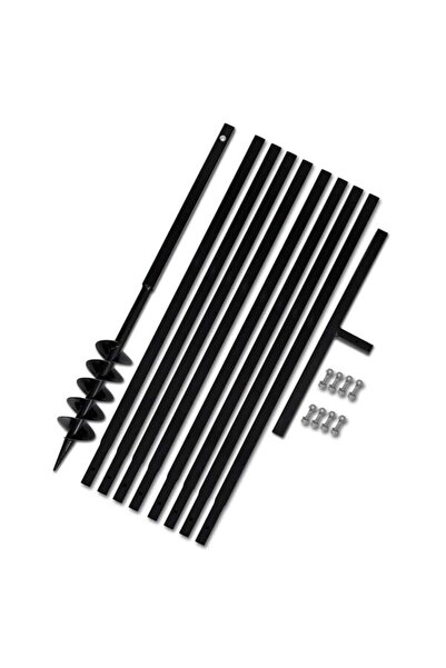 vidaxl Burghiu de pământ cu mâner de 100 mm, cu tub de extensie de 9 m, din oțel