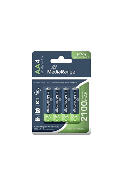 MediaRange Επαναφορτιζόμενη Μπαταρία NiMH AA 1.2V (HR6) (Συσκευασία 4 τεμαχίω...