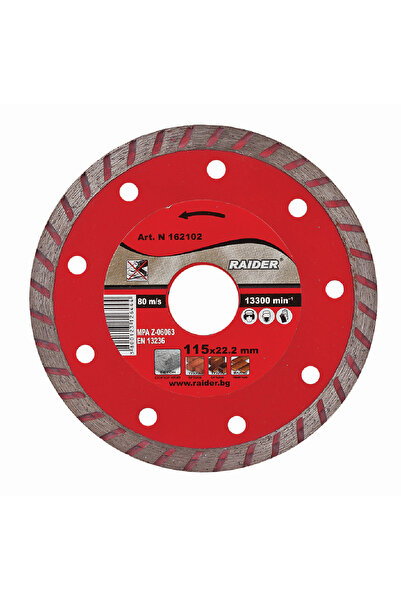 Raider Δίσκος κοπής διαμαντιού τούρμπο 115MM 162102