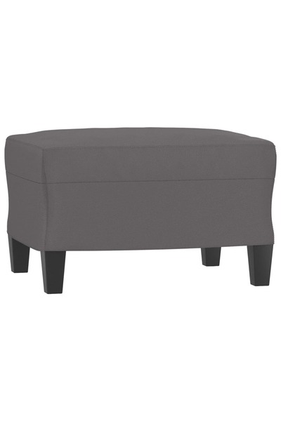 vidaxl Taburet, gri, 60x50x41 cm, piele ecologică