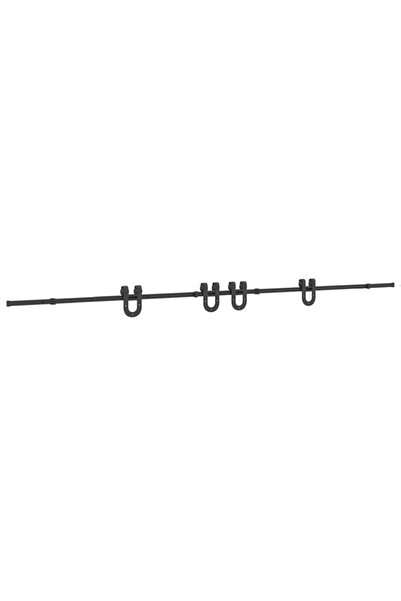 vidaxl Set de feronerie pentru ușă glisantă, negru, 400 cm, oțel