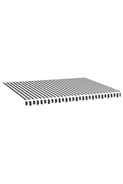 vidaxl Pânză de înlocuire pentru copertină, antracit și alb, 4 x 3 m