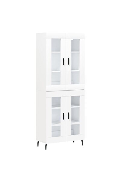 vidaxl Dulap înalt, alb, 69.5 x 34 x 180 cm, lemn prelucrat