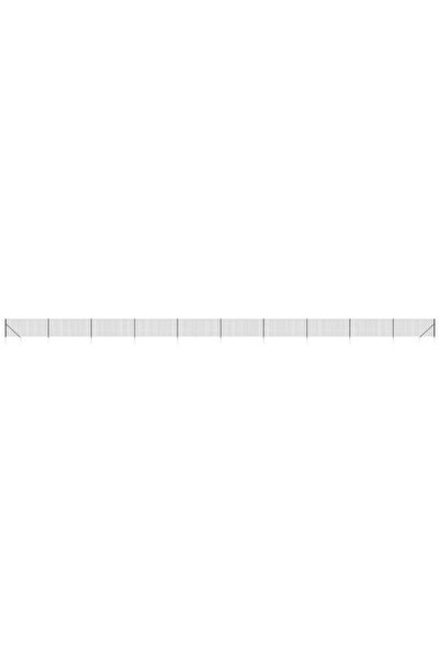 vidaxl Gard din plasă metalică cu țăruși de fixare, antracit, 1 x 25 m