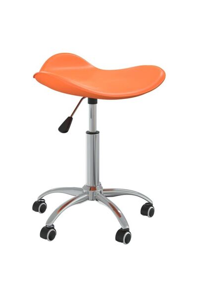 vidaxl Scaun de dining pivotant, portocaliu, piele ecologică