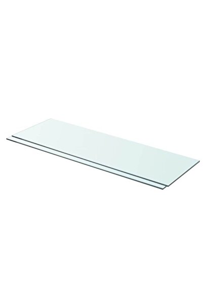 vidaxl Rafturi, 2 buc., 80 x 25 cm, panouri de sticlă transparentă