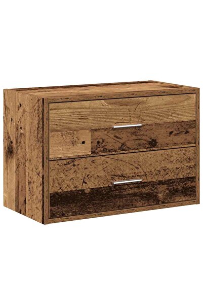 vidaxl Dulap cu 2 sertare Lemn vechi 60x31x40 cm Lemn prelucrat