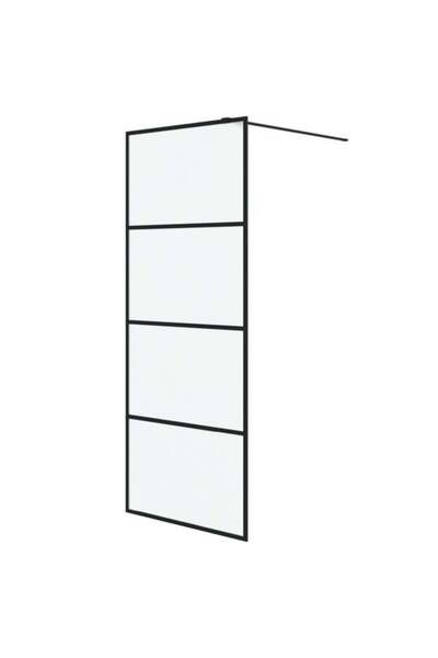 vidaxl Paravan de duș tip walk-in, negru, 80 x 195 cm, sticlă ESG mată