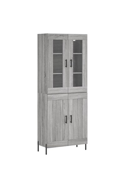 vidaxl Dulap înalt, gri Sonoma, 69,5 x 34 x 180 cm, lemn prelucrat