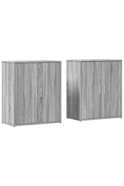 vidaxl Dulapuri, 2 buc., gri Sonoma, 60 x 31 x 70 cm, lemn prelucrat