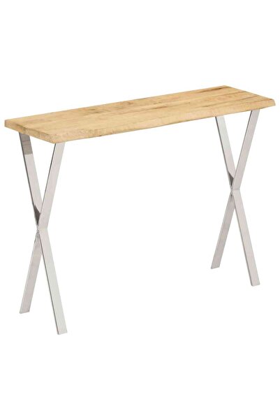 vidaxl Masă consolă, margini naturale, 105x33x76 cm, lemn masiv mango