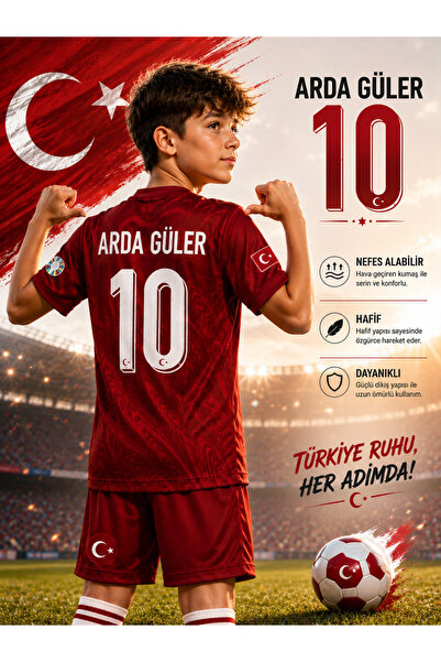 ZİLONG ARDA GÜLER 2026 Dünya Kupası Türkiye Milli Takım Çocuk Forması 2 PARÇA