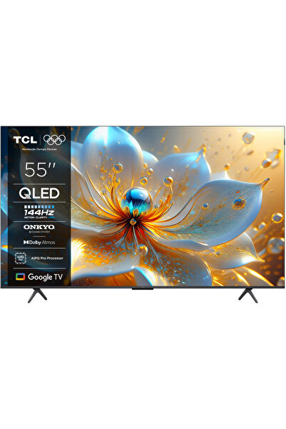 TCL 55T8C Televizor Smart Google TV QLED 4K Ultra HD de 55 de inci (2025)