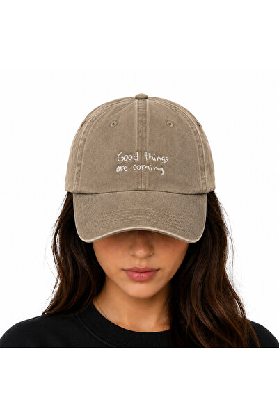 WeavedCo Embroidered Washable Vintage Hat (Good Things Are Coming) Good Thing...