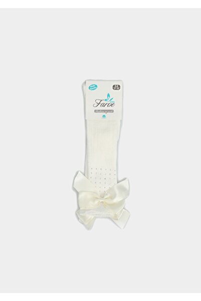 Farve Cream Ribbon Stone Socks Cream