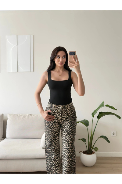 Zoom Butik Halter Çıtçıtlı Bodysuit - SİYAH