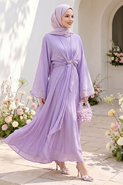 InStyle Lilac Dress with Buckle Bolero