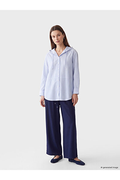 LC Waikiki Hooded striped women's shirt tunic
