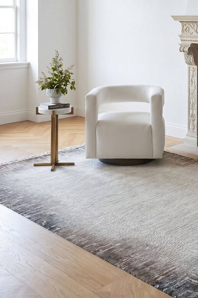 HalınıAl Sembol 2905 Gri Bej Akrilik Modern Çerçeve Desenli Halı
