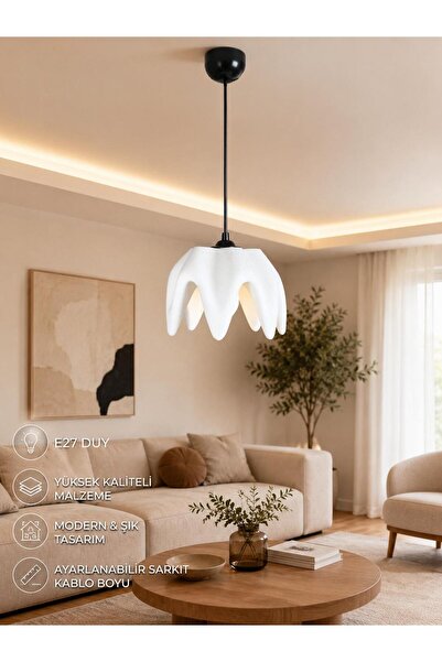 TIGEA Accessories SİRİUS BETON GÖRÜNÜMLÜ TEKLİ SARKIT SALON / OTURMA ODASI SA...