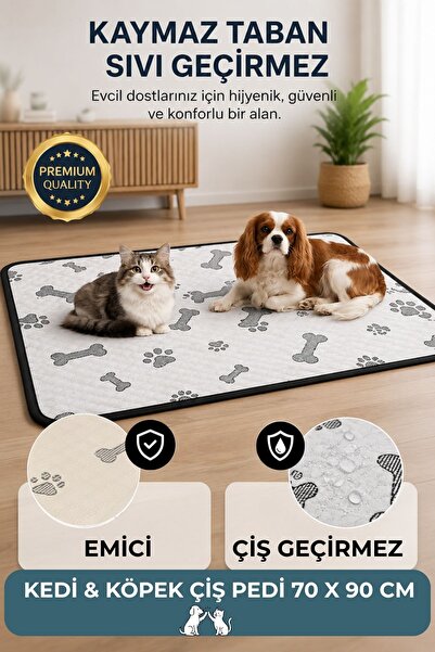 Kiril Home 70x90 Sıvı Geçirmez Yıkanabilir Emici Kedi Köpek Çiş Pedi