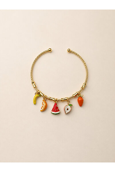 Lilith Takı Summer Energy Fruit Figured Gold Color Women's Bracelet |   Styli...