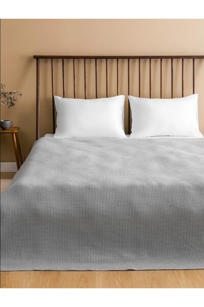 LC Waikiki LCW HOME Gri Pamuklu Çift Kişilik Pike 200x220 Cm