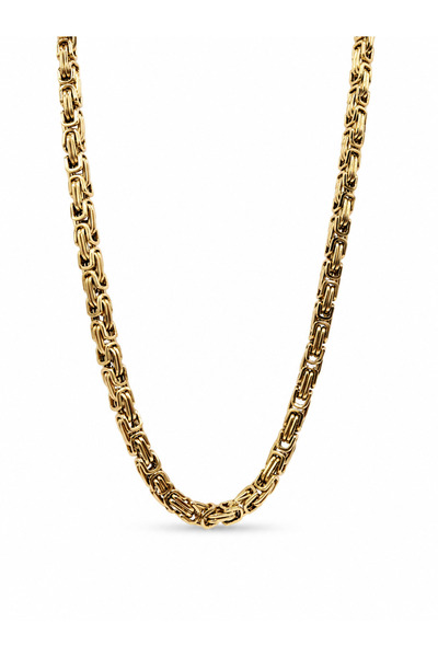 Sjour Byzantine Mesh Men's Steel Necklace Stainless Steel Gold 60 cm
