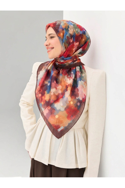 ZER Organic Cotton Viscose Scarf Special Design Watercolor Floral Lightweight...