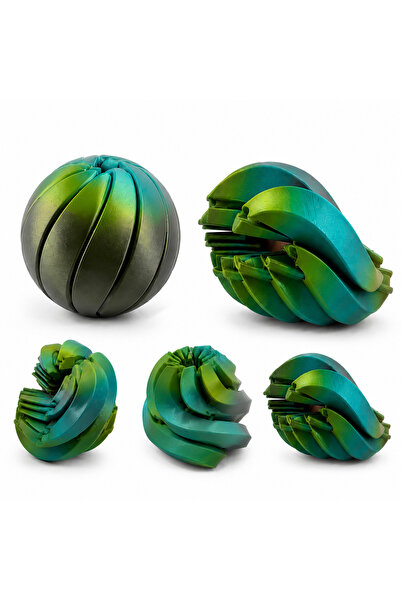 DoruCO 3D Dönüşüm Küresi Sarmal Stres Topu – Açılıp Kapanabilen Fidget Oyunca...
