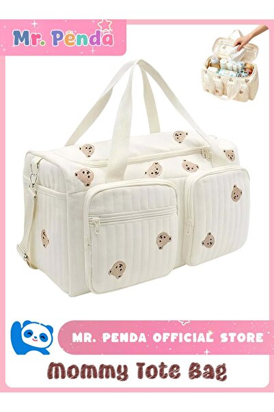 GULF GALLERY Mr. Penda Large Baby Changing and Hospital Maternity Bag, Cotton...