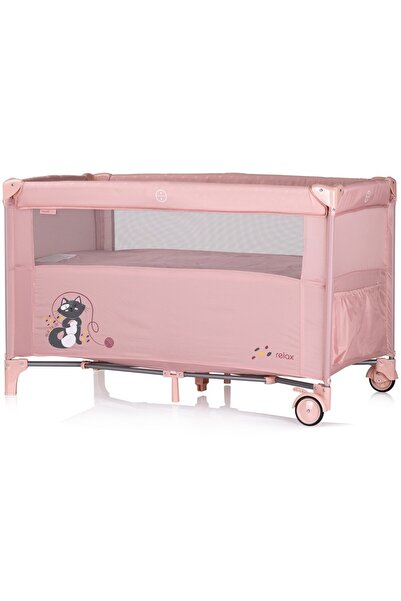 Chipolino Patut pliabil Relax pink marshmallow cu laterala culisanta