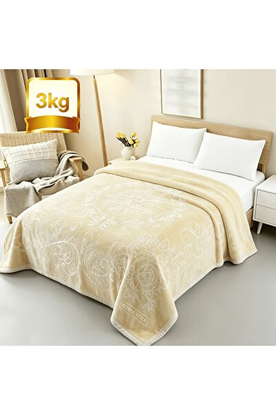 Bleco Vintage embossed flannel blanket, 160*220 cm, comfortable, portable and...