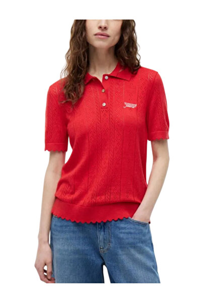 Tommy Hilfiger Γυναικείο Polo Κόκκινο Tommy Jeans DW0DW22932-XK9