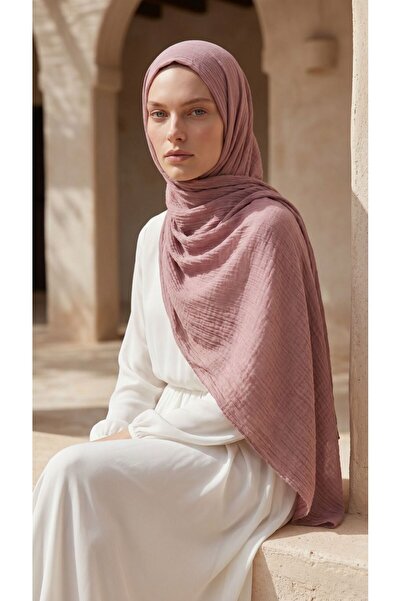 moda nokta Muslin Shawl Elegant and Modern Hijab Shawl Model Is Made from Ori...