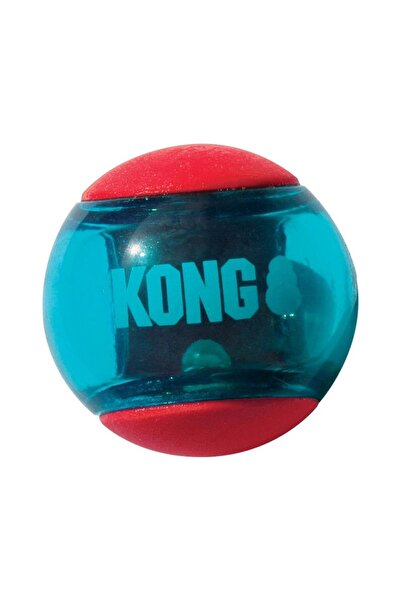 Kong Action Squeezz Ελαστική Μπάλα Παιχνίδι Σκύλου Μεσαίο Κόκκινο 3 τεμάχια
